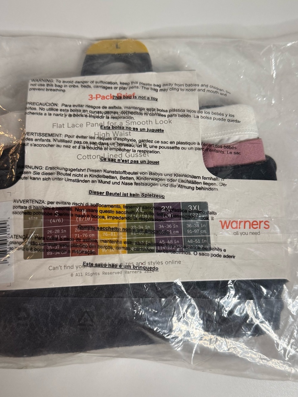 Warner's Microfiber Tummy Smoothing Briefs - White, Pink, Black - Picture 2 of 6